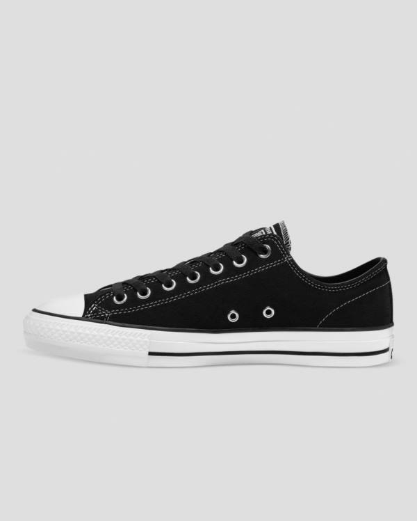 Men's Converse Chuck Taylor All Star Pro Suede Low Tops Shoes Black | CV-759NSD