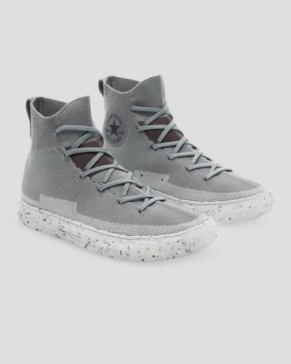 Men's Converse Chuck Taylor All Star Renew Crater Knit High Tops Shoes Grey | CV-583QRB