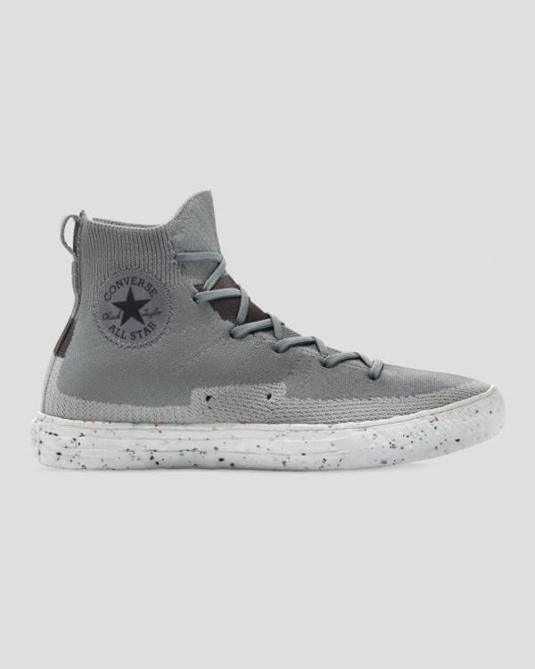 Men\'s Converse Chuck Taylor All Star Renew Crater Knit High Tops Shoes Grey | CV-583QRB