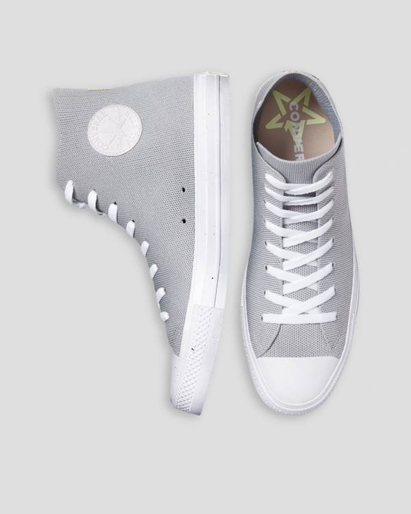 Men's Converse Chuck Taylor All Star Renew Knit High Tops Shoes Grey | CV-924SAN