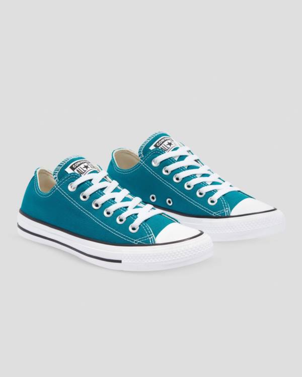 Men's Converse Chuck Taylor All Star Seasonal Low Tops Shoes Blue | CV-182AQB