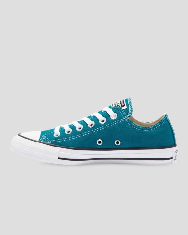 Men's Converse Chuck Taylor All Star Seasonal Low Tops Shoes Blue | CV-182AQB