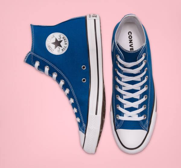 Men's Converse Chuck Taylor All Star Seasonal Color High Tops Shoes Blue / White | CV-892RWJ