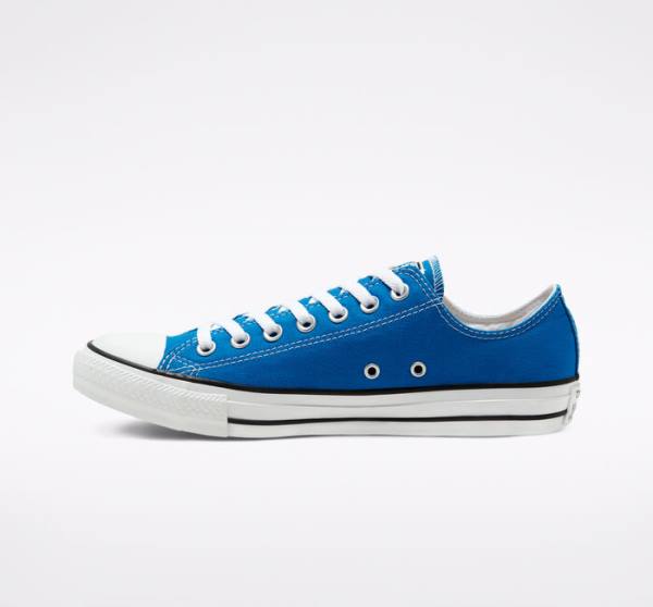 Men's Converse Chuck Taylor All Star Seasonal Color Low Tops Shoes Blue | CV-935RTP