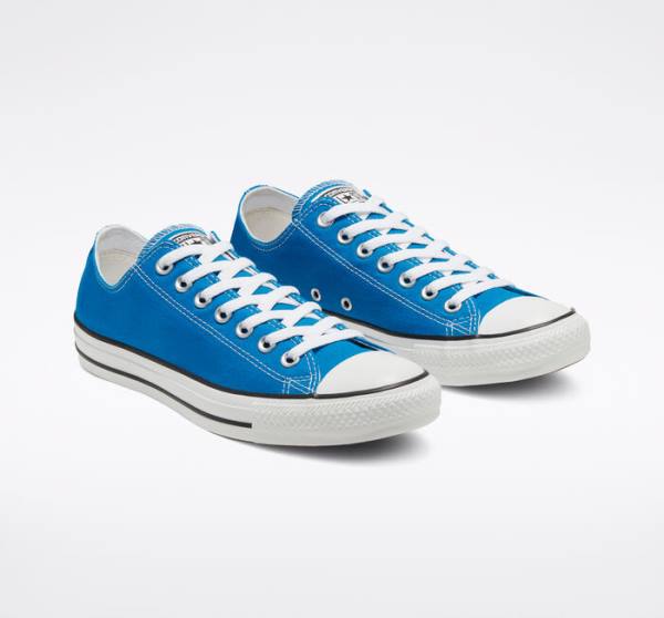 Men's Converse Chuck Taylor All Star Seasonal Color Low Tops Shoes Blue | CV-935RTP