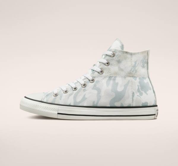 Men's Converse Chuck Taylor All Star Split Panel Camo High Tops Shoes White / Grey | CV-019USP