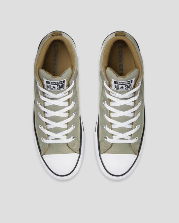 Men's Converse Chuck Taylor All Star Street High Tops Shoes Green | CV-593IMO