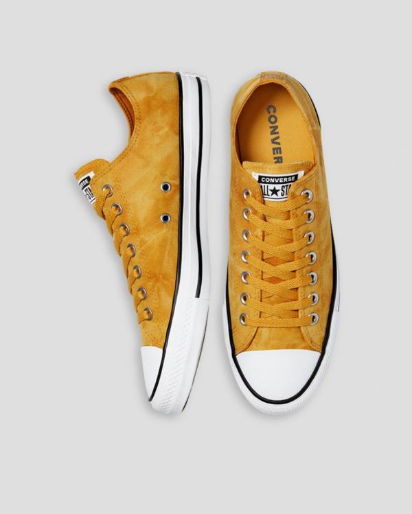 Men's Converse Chuck Taylor All Star Summer Daze Wash Low Tops Shoes Yellow | CV-976PXK