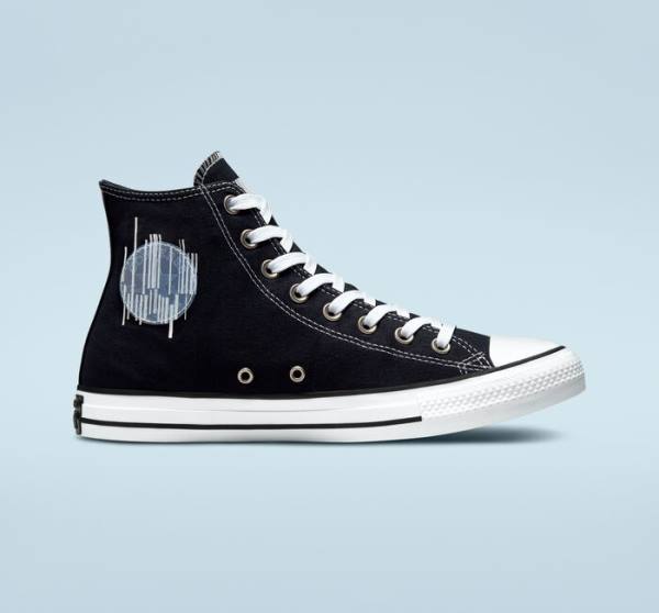 Men\'s Converse Chuck Taylor All Star Translucent Barcode High Tops Shoes Black / White | CV-235TLH