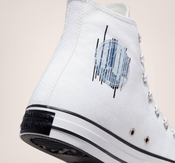 Men's Converse Chuck Taylor All Star Translucent Barcode High Tops Shoes White / Black / White | CV-301RVO