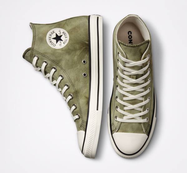 Men's Converse Chuck Taylor All Star Washed Canvas High Tops Shoes Light | CV-709IKQ