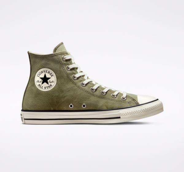 Men\'s Converse Chuck Taylor All Star Washed Canvas High Tops Shoes Light | CV-709IKQ