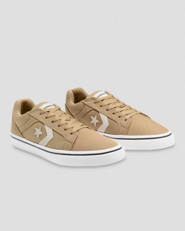 Men's Converse El Distrito Mix And Match Low Tops Shoes Khaki Beige | CV-678IDC