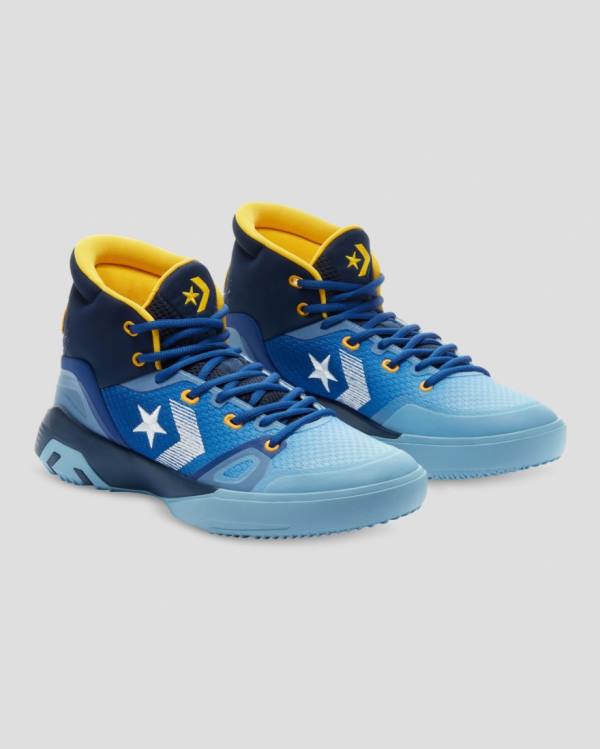 Men's Converse G4 Heart Of The City High Tops Shoes Blue | CV-602GCV