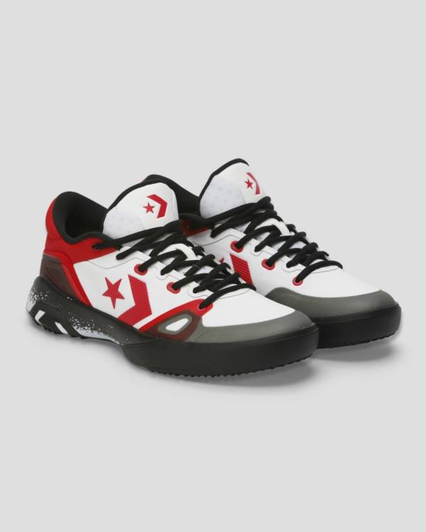 Men's Converse G4 Rivals Low Tops Shoes White Red Black | CV-271HIU