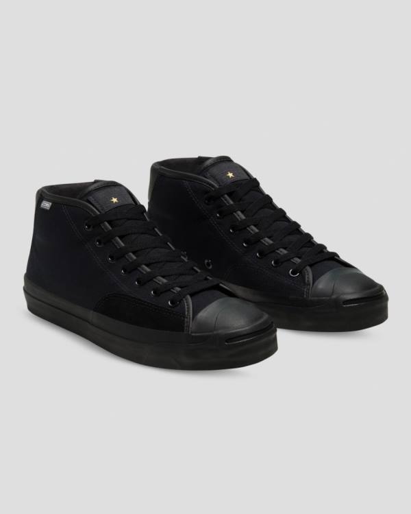 Men's Converse Jack Purcell Pro Designed By Alexis High Tops Shoes Black | CV-801DPY