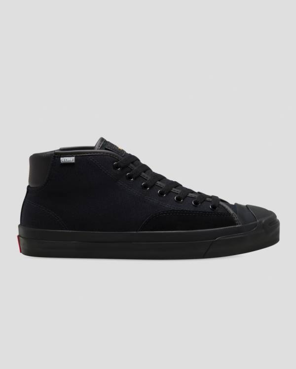 Men\'s Converse Jack Purcell Pro Designed By Alexis High Tops Shoes Black | CV-801DPY