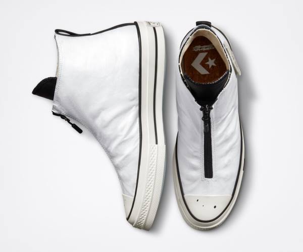 Men's Converse Joshua Vides Chuck 70 High Tops Shoes White / Black | CV-328BXY