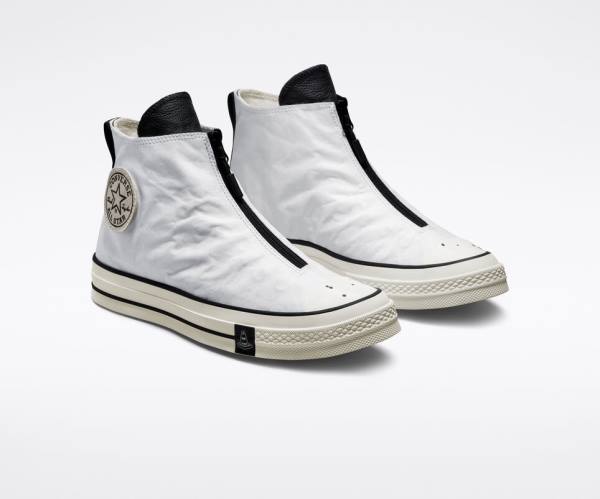 Men's Converse Joshua Vides Chuck 70 High Tops Shoes White / Black | CV-328BXY