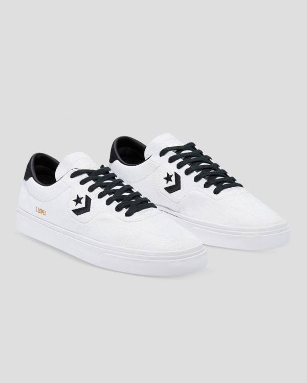 Men's Converse Louie Lopez Pro Roll Up Low Tops Shoes White | CV-654TUF