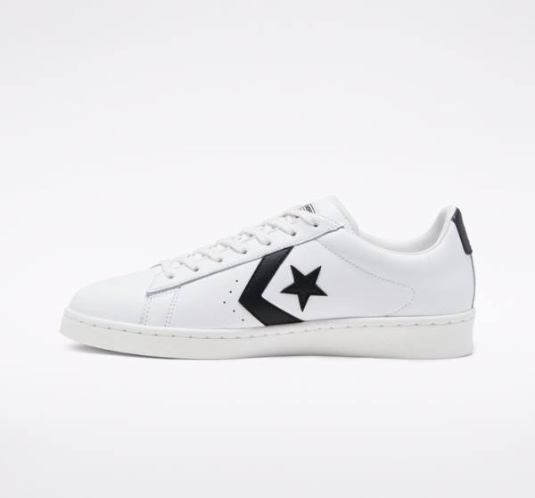 Men's Converse OG Pro Leather Low Tops Shoes White / Black / White | CV-853MTD