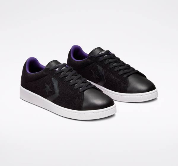 Men's Converse Pro Leather It's Possible Low Tops Shoes Black / White | CV-723GFH