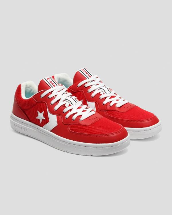 Men's Converse Rival Synthetic Leather Twisted Summer Low Tops Shoes Red | CV-632NWX