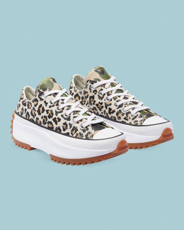 Men's Converse Run Star Hike Wild Archive Low Tops Shoes Leopard | CV-732ZIF