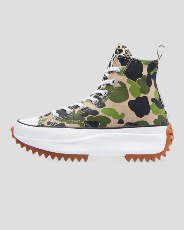 Men's Converse Run Star Hike Wild Archive High Tops Shoes Camo | CV-748YNX