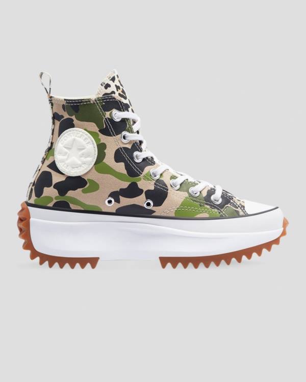 Men\'s Converse Run Star Hike Wild Archive High Tops Shoes Camo | CV-748YNX