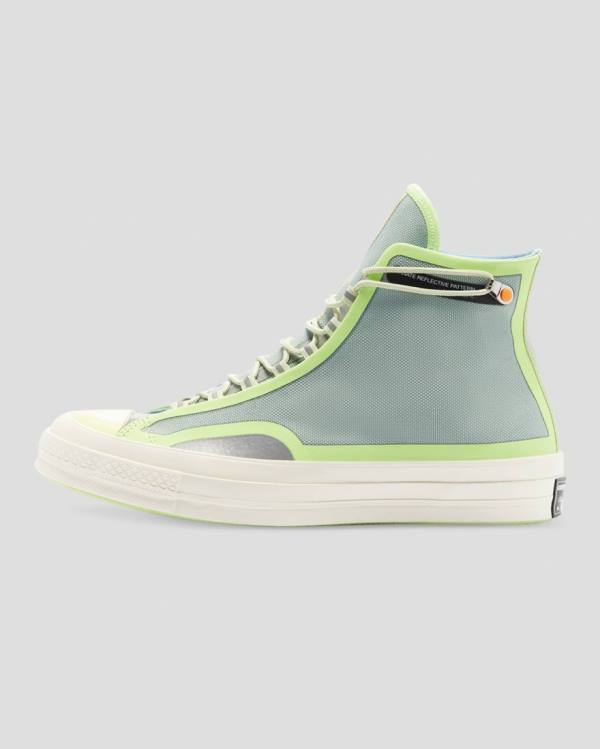 Men's Converse Seam Tape Chuck 70 High Tops Shoes Green | CV-865DNH