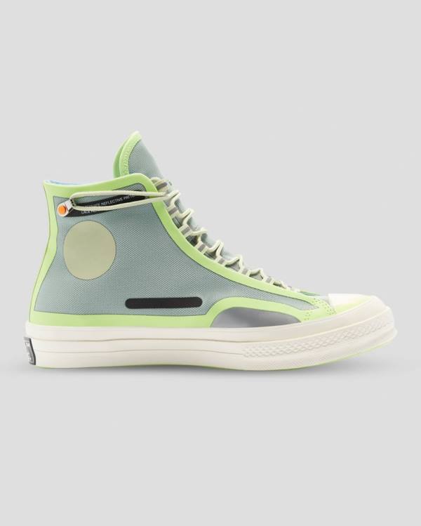 Men\'s Converse Seam Tape Chuck 70 High Tops Shoes Green | CV-865DNH