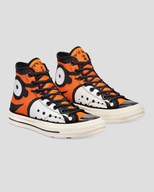 Men's Converse Soulgoods Chuck 70 High Tops Shoes Orange White | CV-203MPE