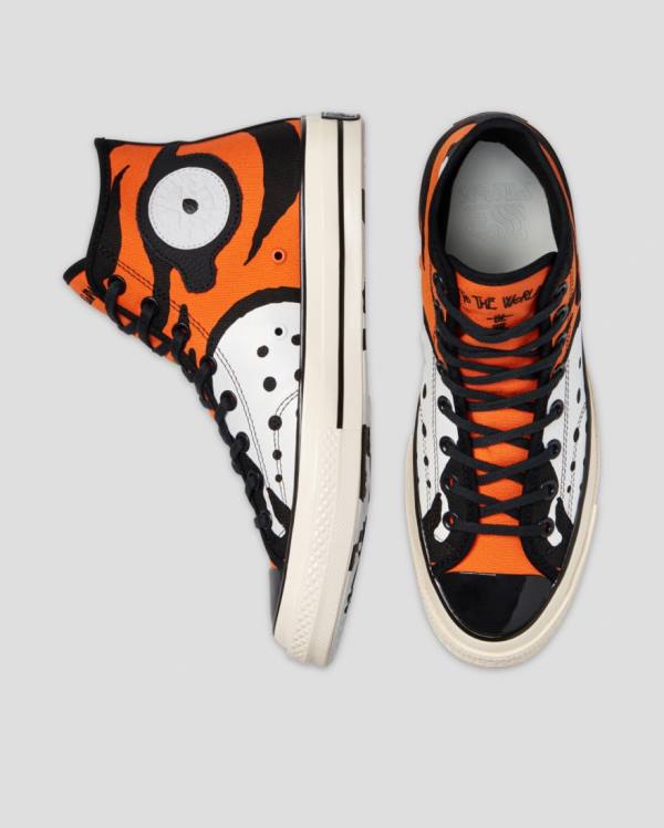 Men's Converse Soulgoods Chuck 70 High Tops Shoes Orange White | CV-203MPE