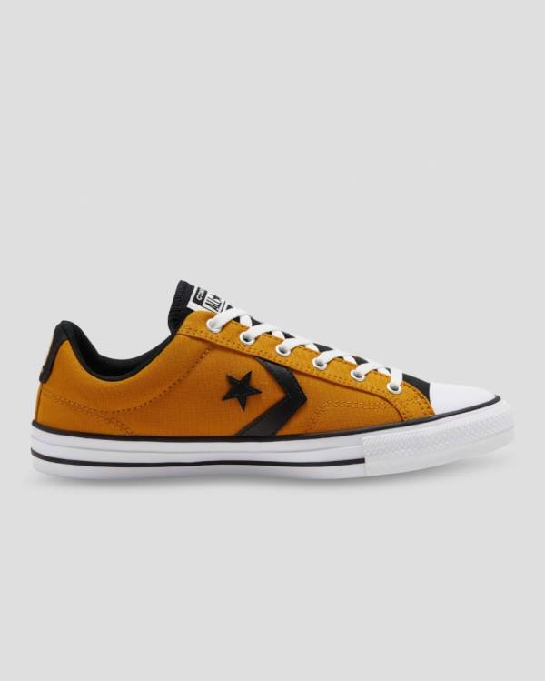 Men\'s Converse Star Player Low Tops Shoes Yellow Black | CV-514CJK