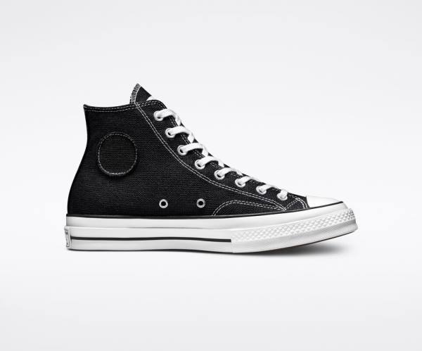 Men\'s Converse Stussy Chuck 70 High Tops Shoes Black / White | CV-435ILT