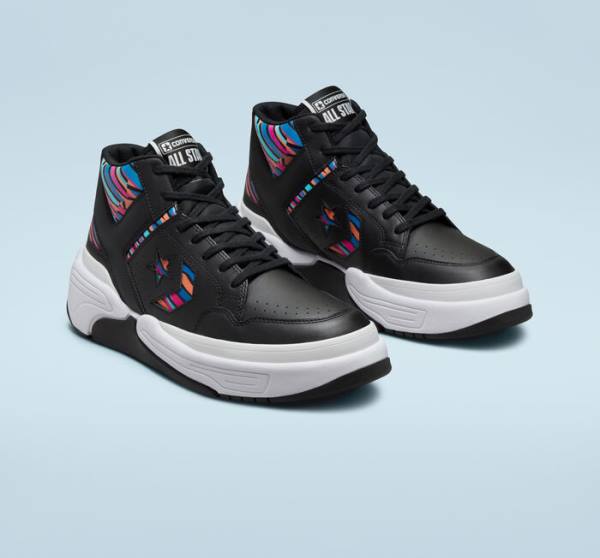 Men's Converse Weapon CX High Tops Shoes Black / Pink / Royal | CV-430DQI