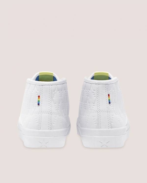 Women's Converse Alexis Sablone Pride Jack Purcell Pro High Tops Shoes White | CV-746IYL