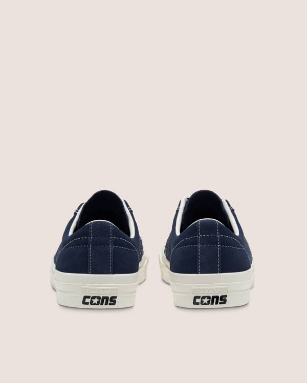 Women's Converse CONS Alexis Sablone One Star Pro Suede Low Tops Shoes Blue | CV-713XAE