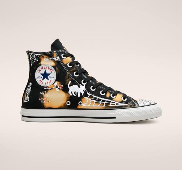 Women\'s Converse CONS Chuck Taylor All Star Pro Sean Pablo Skate Shoes Black / White | CV-387MHQ