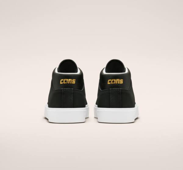 Women's Converse CONS Louie Lopez Pro Mid Skate Shoes Black / White | CV-780UXR