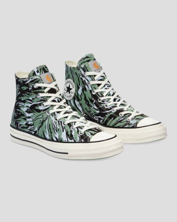 Women's Converse Carhartt Chuck 70 High Tops Shoes Green | CV-817OJC