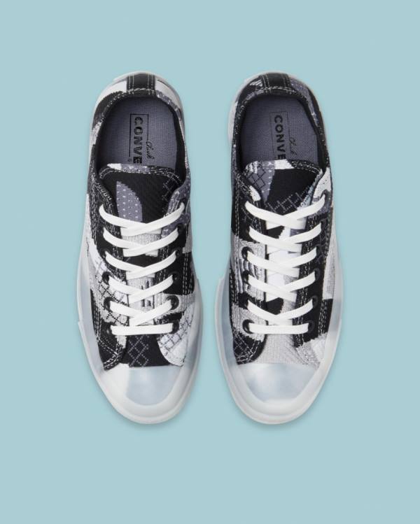 Women's Converse Chuck 70 Knit Print Low Tops Shoes Black | CV-293PNJ