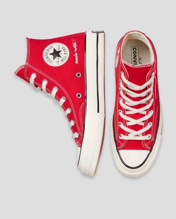 Women's Converse Chuck 70 Love Thread High Tops Shoes Red | CV-630JPN