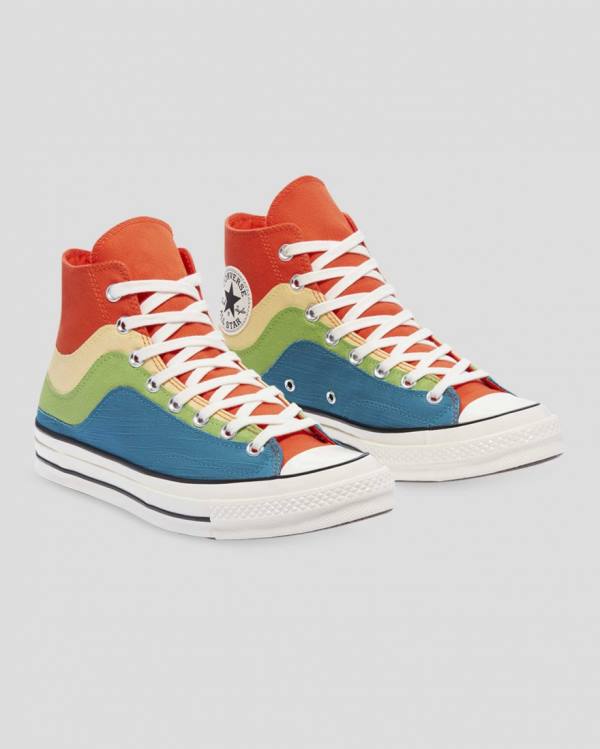 Women's Converse Chuck 70 National Parks High Tops Shoes Orange Green Blue | CV-850LMQ