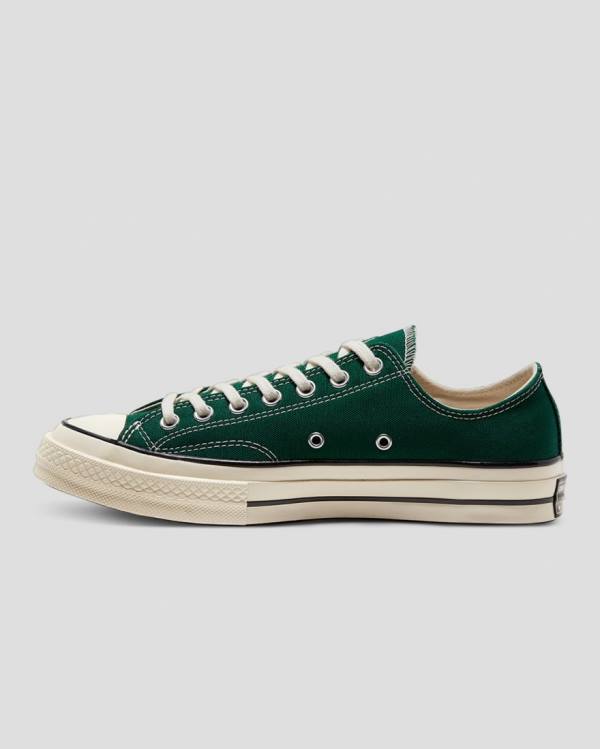 Women's Converse Chuck 70 Organic Canvas Low Tops Shoes Green | CV-287KVX