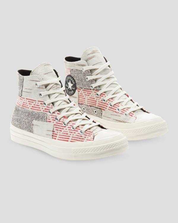 Women's Converse Chuck 70 Patchwork High Tops Shoes Pink Grey | CV-974XIG