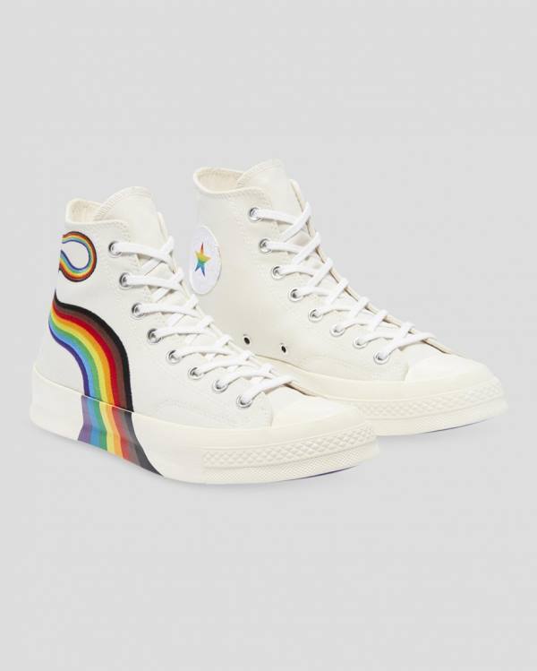 Women's Converse Chuck 70 Pride High Tops Shoes Beige | CV-403ELT