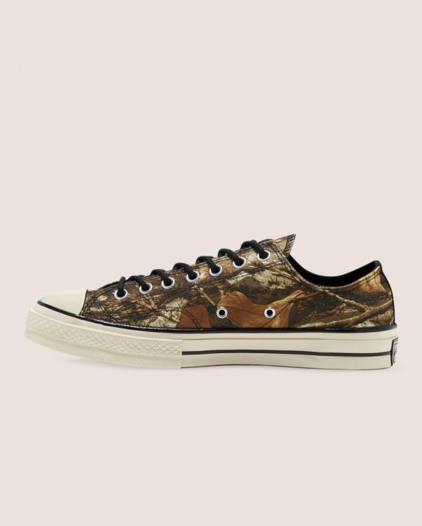 Women's Converse Chuck 70 Realtree Edge Camo Print Utility Low Tops Shoes Brown | CV-802FIR