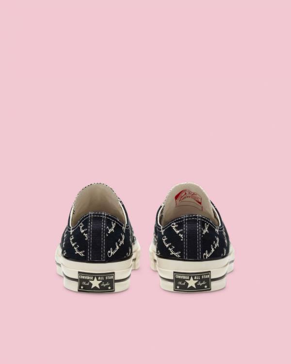 Women's Converse Chuck 70 Signature Low Tops Shoes Black | CV-260EPU